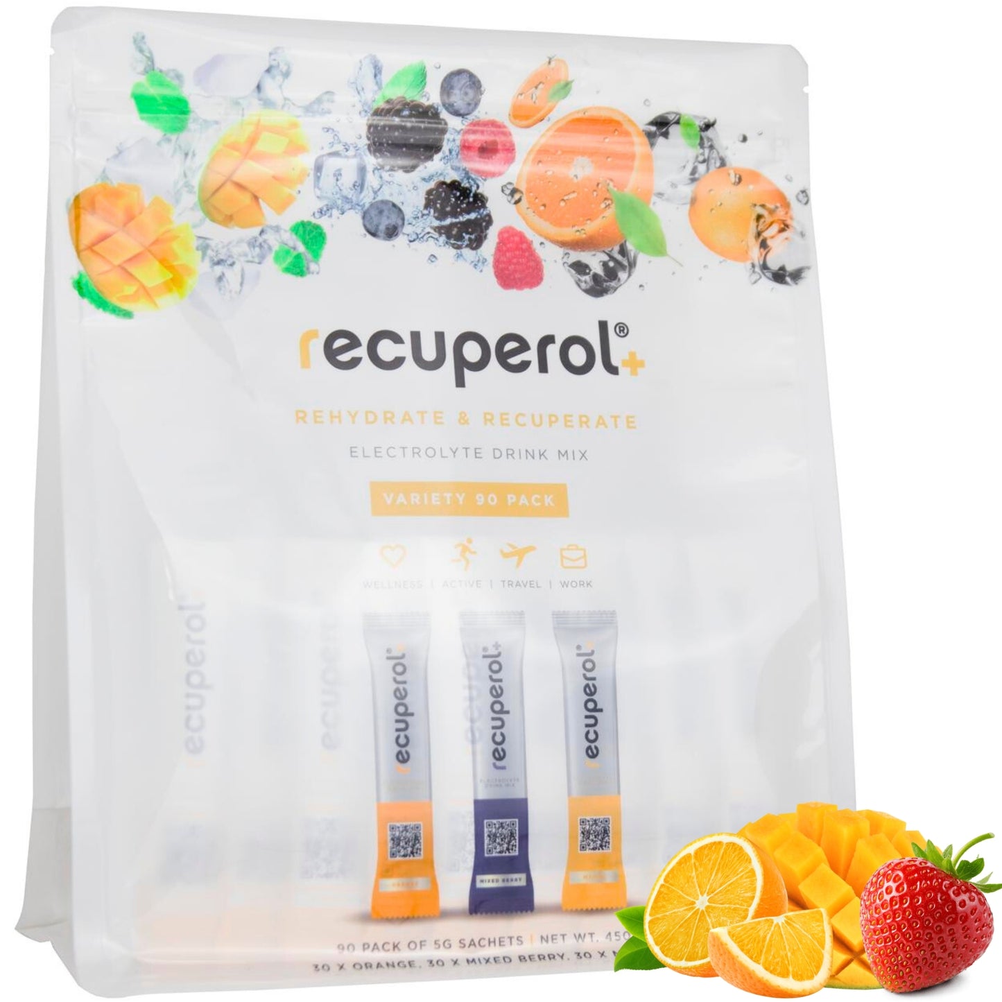 Recuperol Rehydration & Recovery Electrolyte Powder Drink Mix - Variety (All Flavours)